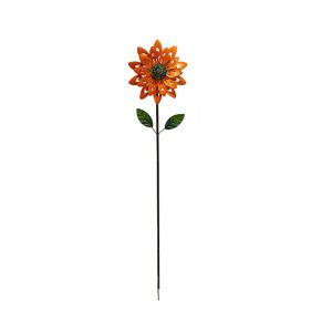 ANBIHE Rotating Garden Windmill Spinner Metal Creative Flower Pinwheel Crafts Simulation Wind Rotator Courtyard