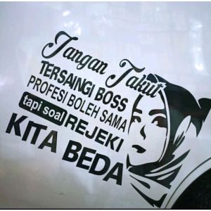 stikercuting#jangan takut tersaingi#stikerkatakata#bahan cuting cocok untuk aksesoris mobil anda