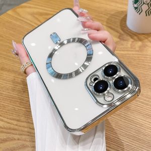 IPHONE 15 PRO MAX 15 14 13 12 PRO 11 soft silicone luxury Transparent with Lens Film Phone Case casing cover 手机壳