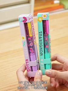 ปากกาหลายฟังก์ชัน SDSgKACO SMILEYWORLD ปากกาลูกลื่น/ดินสอกด 3 in 1 อุปกรณ์การเรียน 0.5 มม. ของขวัญเครื่องเขียนกลับไปโรงเรียน HJO