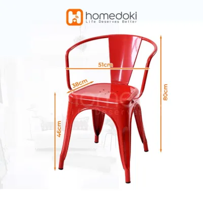 Homedoki Kursi Bar/Kursi Cafe/Kursi Makan Minimalis/Kursi Makan Besi/Kursi Kantor