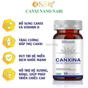 Canxi nano chính hãng Nari bổ sung canxi kẽm vitamin D3 K3 A giúp xương chắc khỏe tăng chiều cao hộp 30 viên