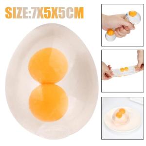 ZEEMIN Funky Egg Splat Ball Squishy Toys Stress Relief Eggs Yolk Balls Squishies Fun Toy for Children Anxiety Reducer Relief for Adults