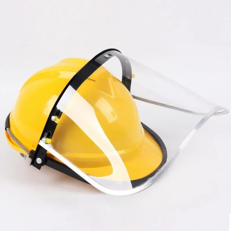 Hardhat with Faceshield Helmet Safety Face Shields Head Mounted Soldering  Mask Polycarbonate Face Shield Face Protection Faceshield Facemask Grinding 