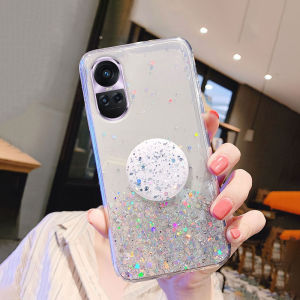 Vỏ điện thoại Oppo RENO 10 5g reno10pro thiết kế đính sequin mỏng Vỏ Silicone mềm trong Oppo RENO 10 Pro 5g vỏ điện thoại có giá để điện thoại