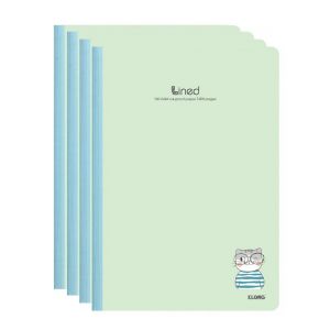 Lốc 5 quyển sổ kẻ ngang có chấm may gáy 120 trang A4 Klong 847 bìa màu pastel