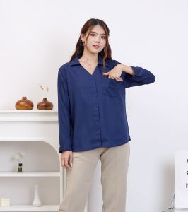 YohenShop Atasan Wanita Lengan Panjang / Blouse Wanita / Blu Cewek / Atasan Michie / Real Pict