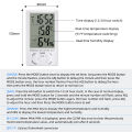 Digital Temperature Humidity Meter Home Indoor Outdoor Electronic Thermo meter Hygrometer With Alarm Clock. 