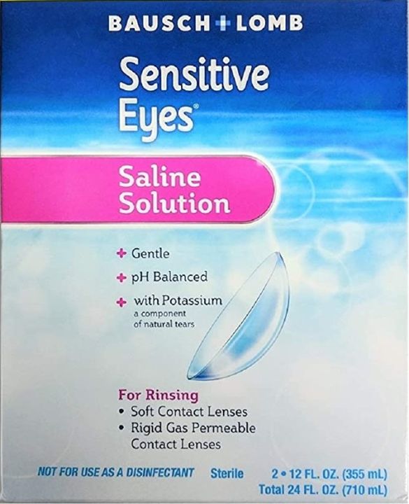 Bausch + Lomb Contact Lens/Sensitive Eyes Saline Solution 24 Fl Oz (710