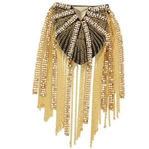 Punk Fringed Epaulettes Accessories Cool Punk Fringed Epaulettes Hip-pop Fringed for Suits Evening Dress