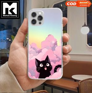 Case Hologram Tecno Spark 20 Spark 20 Pro Spark 20c Spark Go 2024 Motif ( CAT 41 ) Softcase Hologram Bening Tebal - Clear Case 2MM - Sofkes Hp - Kesing Lucu - Casing Viral