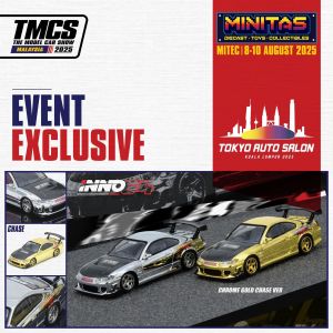 INNO64 1/64 SILVIA S15 TOP SECRET TASKL25 EVENT EDITION CHROME SILVER
