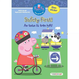 Sách Song ngữ Anh Việt Peppa Pig (lẻ cuốn) Một ngày ở trường công chúa Peppa cùng chơi bóng nào - Tân Việt