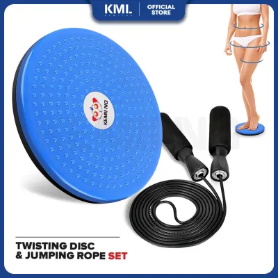 KEMILNG Twisiting Disc and Jumping Rope Balance Rotating Waist Trimmer Fitness Core Waist Twisting Disc Exercise Board Waist Twister