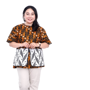 Blouse Big Size Wanita Atasan Batik Lengkap L-XL-2L-3L-4L-5L-6L-7L Model Blus Jumbo Seragam Batik / Atasan Formal Kantor Wanita Big Size