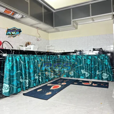 Gorden kolong dapur 1 set tali ukuran 100 x 70 cm