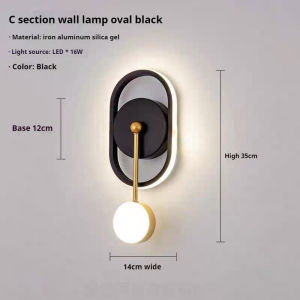 Home Decoration Bedside Round Shape Wall Lamp Entrance Hall Led Light Sconce Indoor Living Room Aisle Corridor