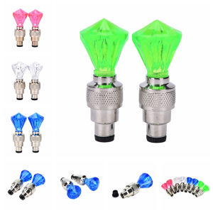 438178 ZXC LOKIYA 2x LED Motorcycle Cycling Bike Bicycle Wheel Tire Valve Flashing Light Car Lamp