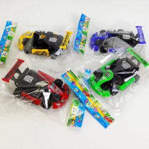 4pcs Mini Plastic Car Toy Pull Back Colorful Cartoon Racing Model Kart Racing Car Children Educational Toy Gifts for Boy