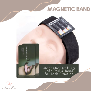 Adam & Eve | Eyelash Magnetic Band & Pads for Eyelash Grafting Application Practice Eyelash Holder Set