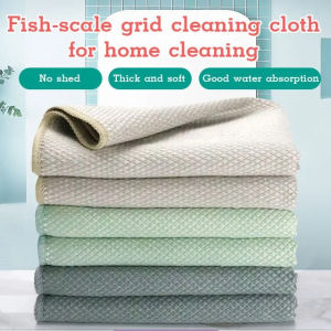 Thickened waterabsorbent cloth Fish Scale Wipe Glass Wipe Table Dishcloth Kitchen Cleaning Towel
