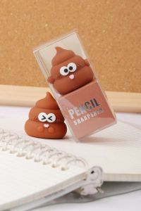 SPARROW Rautan Pensil / Pencil Sharpener / Alat Tulis Karakter Lucu Cantik POOP (7111)