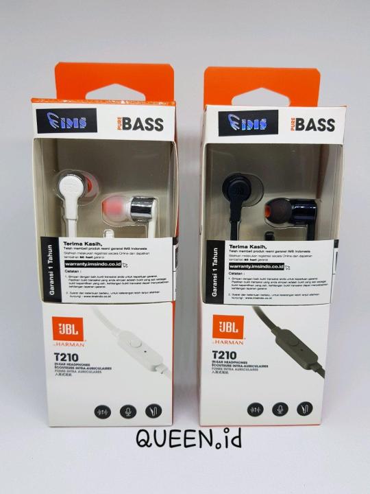 JBL T210 In-Ear Headset Headset JBL Original T210 Garansi Resmi