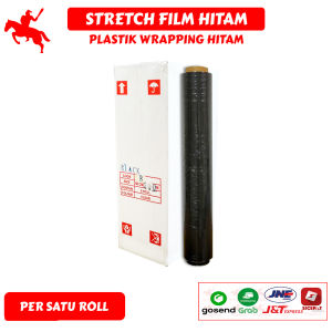 Plastik Wraping Stretch Film HITAM TEBAL PREMIUM TERMURAH / SATUAN