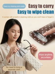 [Eyeglasses Case] ​​Self-closing Eyeglasses Case Comes With A Cleaning Cloth Convenient Lightweight Durable Easy To Use