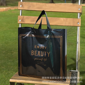 In-stock black pe Wholesale plastic gift bags for clothing shopping bags hand-held clothing packaging bags