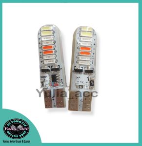 2pcs Lampu LED Jelly Kedip Running T10 12v DC Sein Senja RGB 4 Warna Universal Motor