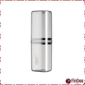 FinDee กล่องแปรงสีฟันเดินทาง แบบโปร่งแสง กล่องเก็บของแบบพกพา toothbrush box