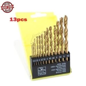 Mata Bor Besi 13 Pcs  Set 1.5 - 6.5 mm Mata Bor HSS Drill Bit Set