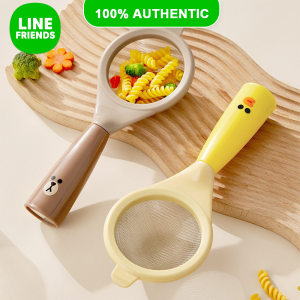 100% Authentic Line Friends Colander Kitchen Soy Milk Coffee Filter Reusable Nylon Mesh Strainer Milk Yogurt Filter Spoon Tea Wine Juice Colander Sieve Mesh LFB134
