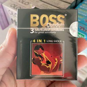 Bao cao su Boss 4in1 Gân gai Kéo Dài Thời Gian - hộp 12 bao