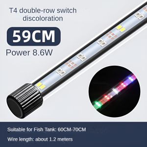 Fish tank light/Aquarium light super bright waterproof energy-saving full spectrum brightening three color switch color change