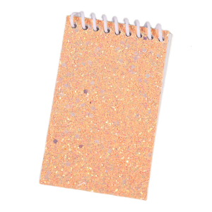 Nhỏ Twin CuộN ràng buộc Túi Notebook notepad với 20 tờ Unlined nhỏ sketchpad với kim sa nhiều màu bao gồm