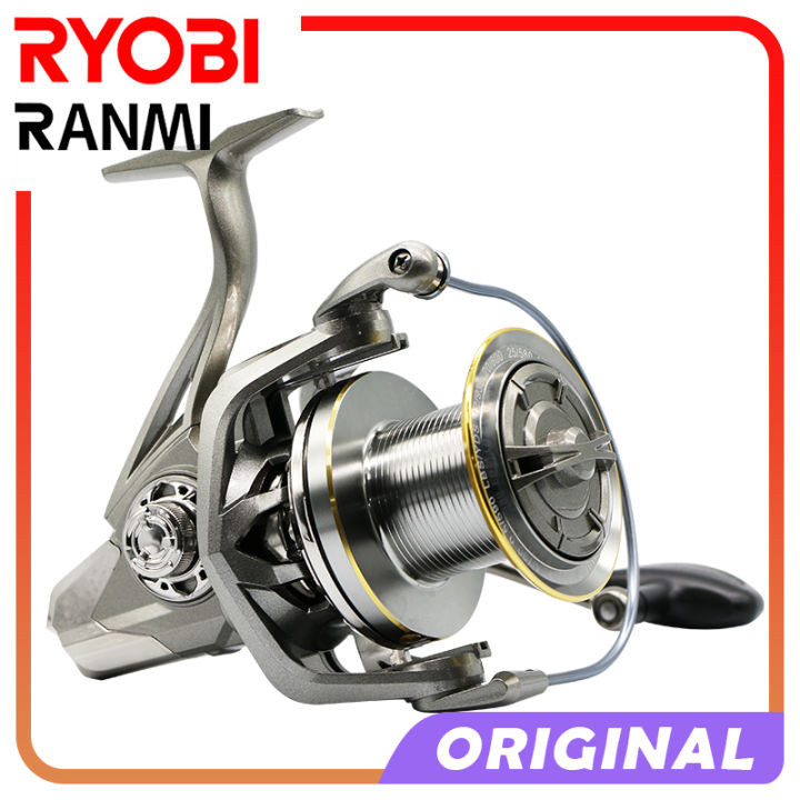 RYOBI RANMI NGK Long Shot Jigging Spinning Reel 8000/9000/10000/12000/14000  Series 17+1BB Surf Fishing Reels 55lb Max Drag Saltwater Big Ree