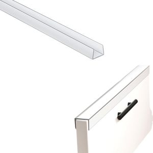MIRELINA 1/2/4PCS PVC Furniture Edge Protector Transparent 45cm U Channel Edge Guard  Cuttable Cabinet Door Protector Cabinet Door Edges
