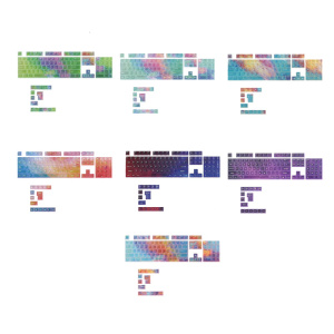 119pcs Replacement Keycaps OEM Height Design Multiple Theme for Mechanical Keyboards Premium PC Keycap Set