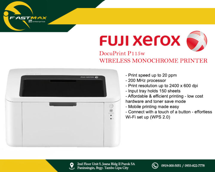 Docuprint M115w Fuji Xerox Wireless Printer Wireless Fuji Xerox