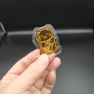 Combo 2 Mèo thần tài hút tài lộc may mắn miếng dán điện thoại hoạc để ví ốp