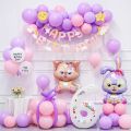 31 inches Lina bell theme Fox Lina bell happy birthday party decorations aluminum foil balloon. 