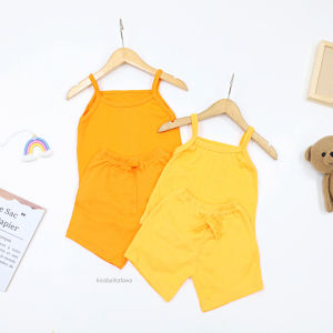 Set Azura uk Bayi 3-12 Bulan / Setelan Tanktop Celana Pendek Anak Perempuan Bayu Anak Baby Polos Kualitas Import kiosbalitafawa