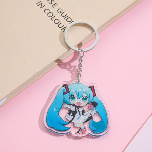 Hatsune Miku Acrylic Keychain Cartoon Key Ring Pendant