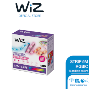 WiZ ไฟเส้นเปลี่ยนสีอัจฉริยะ WiZ RGBIC (เซทได้หลายสีในเส้น) ขนาด 5 เมตร/10 เมตร ตัดได้ ต่อไม่ได้