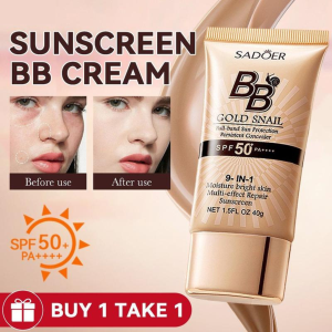 SADOER Gold Snail Sunscreen BB Cream Foundation Concealer Moisturizing Isolation Cream SPF50+PA+++