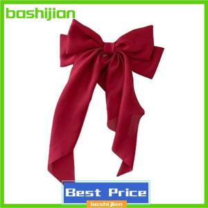 bashijian โบว์ริบบิ้นกิ๊บติดผมที่คาดผมกิ๊บหนีบผมแบบหนีบผมแบบหนีบในฤดูใบไม้ผลิหรูหราเรียบง่ายเครื่องประดับผมสีแดงสำหรับงานปาร์ตี้ย้อนยุค
