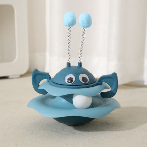 Little Bee Tumbler Rotating Play Plate Kitten Self-Entertainment Boredom Relief Cat Turntable Durable Chew Scratch Teasing Cat Toy