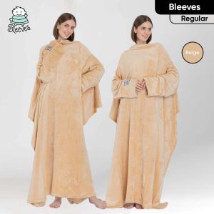 Bleeves® | Beige Bleeves Regular Wearable Blanket for Men and Women
